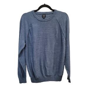 J Crew Sweater Men's Long Sleeve Crew Neck Size Medium Blue Lightweight